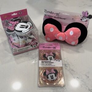 Disney Minnie Mouse Pink Glitter Gel Eye Masks Set